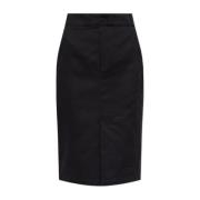 Rok met Plooi Maison Margiela , Black , Dames