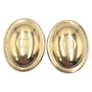 Pre-owned Metal earrings Dior Vintage , Yellow , Dames