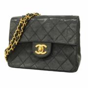 Pre-owned Leather chanel-bags Chanel Vintage , Black , Dames