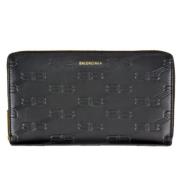 Pre-owned Leather wallets Balenciaga Vintage , Black , Dames