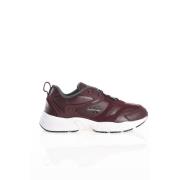 Paarse Leren Sneakers Calvin Klein , Brown , Heren