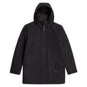 Gewatteerde parka met geribbelde manchetten G-star , Black , Heren