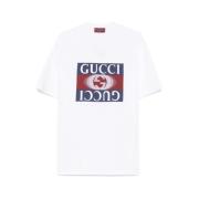 Interlocking-G Logo Jersey T-shirt Gucci , White , Heren