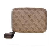 Monogram Modena stijve kubus clutch Guess , Brown , Heren