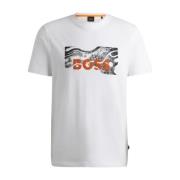 Te_Building Heren T-shirt Urban Stijl Hugo Boss , White , Heren