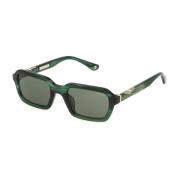 Groene Gestreepte Zonnebril Origins 57 Police , Green , Unisex