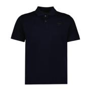 Heren Logo Polo Shirt Prada , Blue , Heren