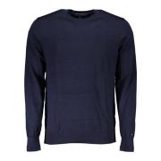 Blauwe Heren Trui Lange Mouw Tommy Hilfiger , Blue , Heren