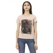 Casual T-shirt met ronde hals Trussardi , Pink , Dames