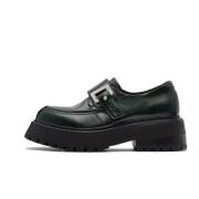 Leren Loafers - Groen Cesare Gaspari , Green , Dames