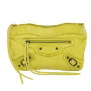 Pre-owned Leather balenciaga-bags Balenciaga Vintage , Yellow , Dames