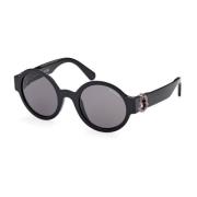 Zwarte zonnebril voor dames, rechthoekig frame Moncler , Black , Dames