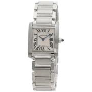 Pre-owned Stainless Steel watches Cartier Vintage , Gray , Dames