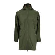 Opvouwbare Lange Regenjas - Reflecterende Rits Jott , Green , Heren