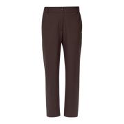 Ebano Twill Straight Leg Broek Ottod'Ame , Brown , Dames