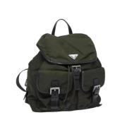 Pre-owned Nylon backpacks Prada Vintage , Green , Dames