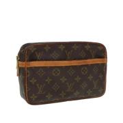 Pre-owned Canvas clutches Louis Vuitton Vintage , Brown , Dames