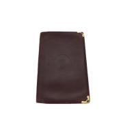 Pre-owned Leather wallets Cartier Vintage , Red , Dames