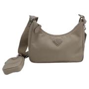 Pre-owned Nylon crossbody-bags Prada Vintage , Beige , Dames