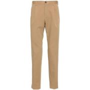 Beige Stretch Katoenen Broek Incotex , Beige , Heren