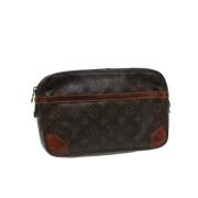 Pre-owned Canvas clutches Louis Vuitton Vintage , Brown , Dames