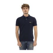 Geborduurde Polo Shirts Korte Mouw Baldinini , Blue , Heren