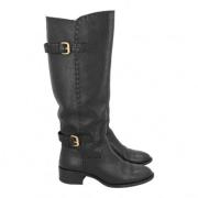 Pre-owned Leather boots Fendi Vintage , Black , Dames