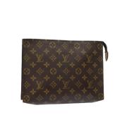 Pre-owned Canvas pouches Louis Vuitton Vintage , Brown , Dames