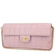 Pre-owned Leather chanel-bags Chanel Vintage , Pink , Dames