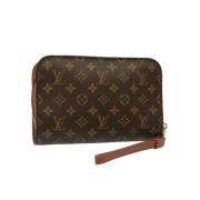 Pre-owned Canvas clutches Louis Vuitton Vintage , Brown , Dames