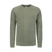 Luxe Chenille Crewneck Pullover No Excess , Green , Heren