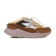 Imitatiebont Contrast Zool Sneakers D.a.t.e. , Brown , Dames