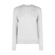 Dames Pullover in Tricot Mix MC2 Saint Barth , White , Dames