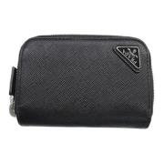 Pre-owned Leather wallets Prada Vintage , Black , Dames