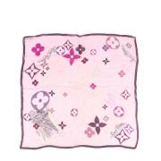 Pre-owned Fabric scarves Louis Vuitton Vintage , Pink , Dames