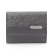 Pre-owned Leather wallets Bvlgari Vintage , Black , Dames