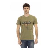 Casual Ronde Hals Korte Mouw T-shirt Trussardi , Green , Heren