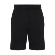 Zwarte wollen shorts voor vrouwen Valentino , Black , Dames