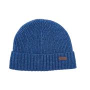 Blauwe Geribbelde Beanie met Logopatch Barbour , Blue , Heren