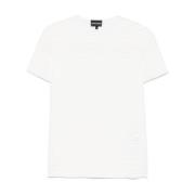 Witte Gestreepte T-shirts en Polos Emporio Armani , White , Dames