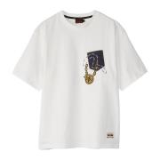 Wit Katoen Regular Fit T-Shirt Evisu , White , Heren