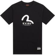 Zwart Katoen Regular Fit T-Shirt Evisu , Black , Heren