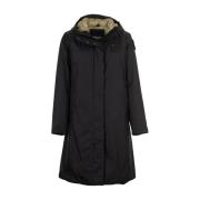 Gewatteerde parka met capuchon en rits Blauer , Black , Dames