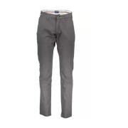 Grijze Katoenen Jeans Broek Gant , Gray , Heren