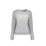 New York Borstprint Casual Sweater Geisha , Gray , Dames