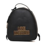 Stijlvolle Rugzak met Verstelbare Banden Love Moschino , Black , Dames