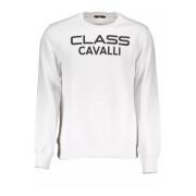 Logo Sweatshirt Cavalli Class , White , Heren