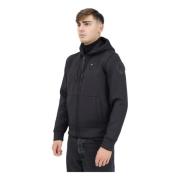 Zwarte Zip Sweater Colby Neopreen Blauer , Black , Heren