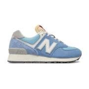 Lage sneakers - Blauw leer New Balance , Blue , Dames