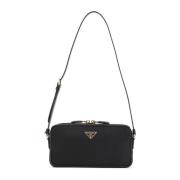 Zwarte Clutch Tas Elegant Jurk Accessoire Prada , Black , Dames